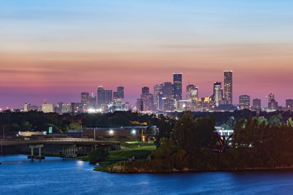 Houston, Texas. View from city docks