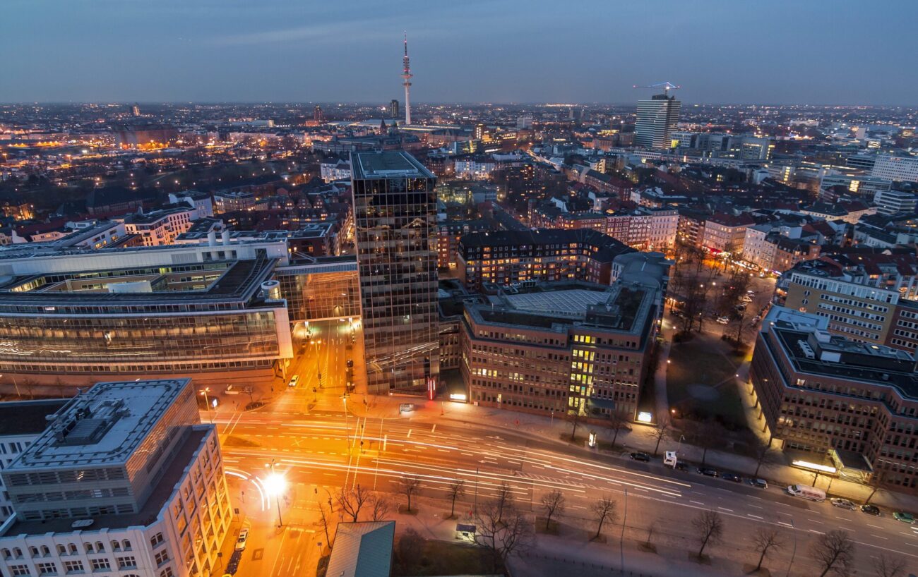 Shot of the city of Hamburg