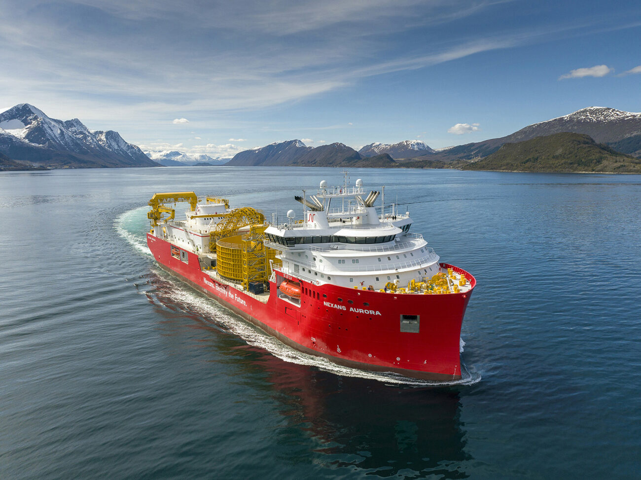 Cable layer vessel Nexans Aurora. Photo: Per Eide studio.